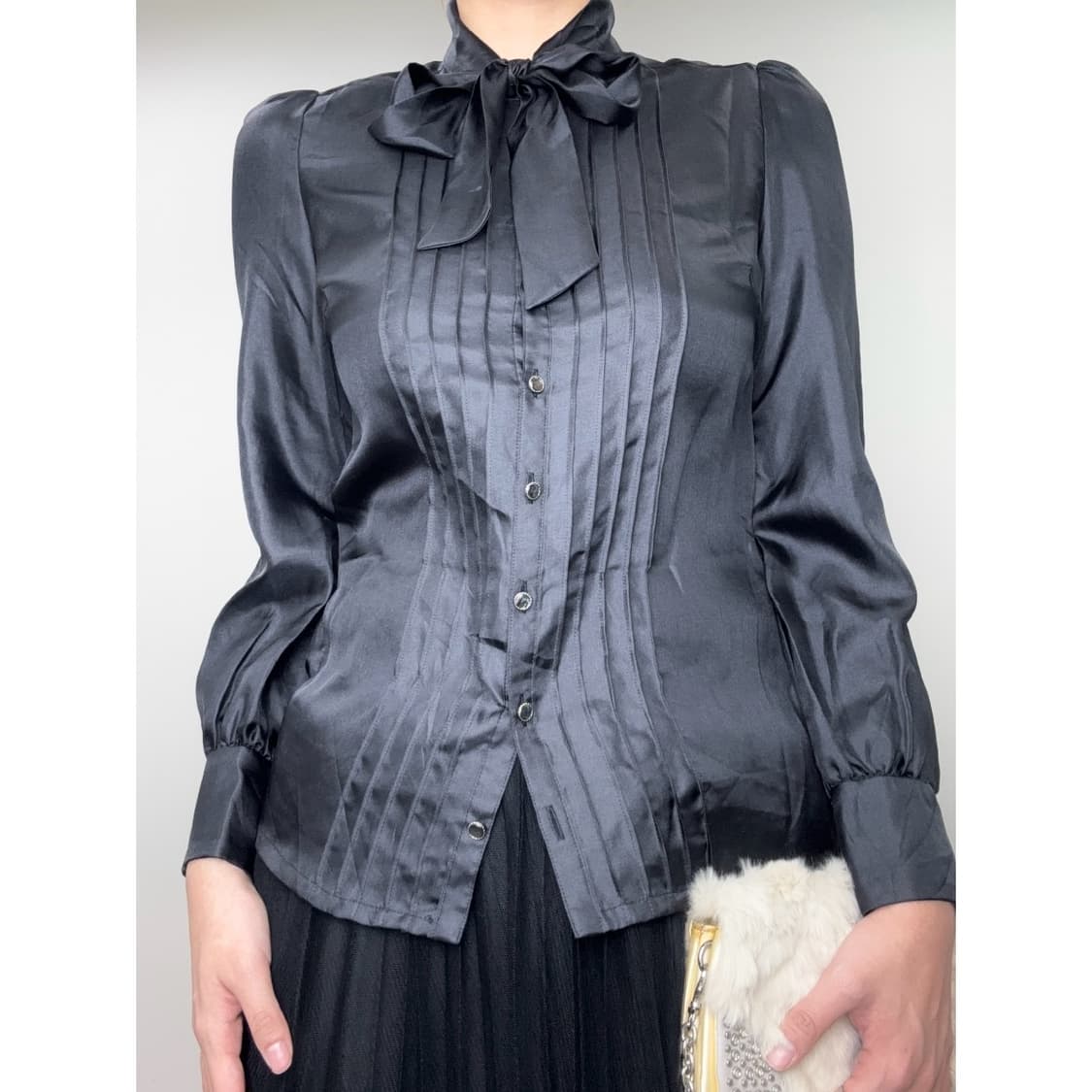 빈티지 블랙 고딕 블라우스 상품이미지2