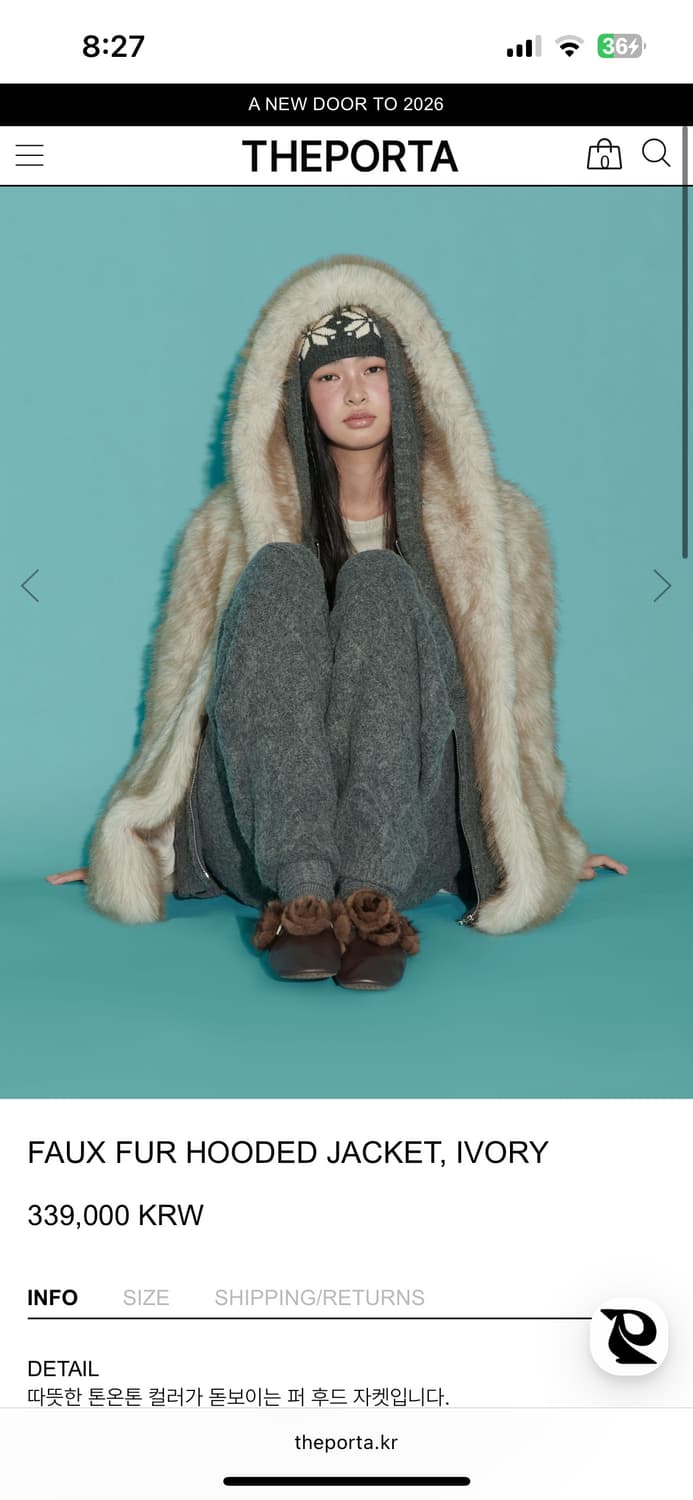 THEPORTA 폭스 퍼 후디드 퍼자켓 상품이미지2