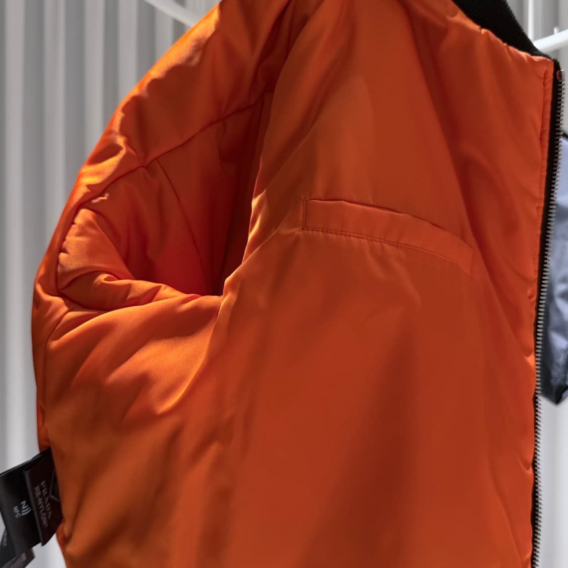 (S+/L) / 프라다 라프시먼스 리나일론 블랙 봄버 자켓 상품이미지6