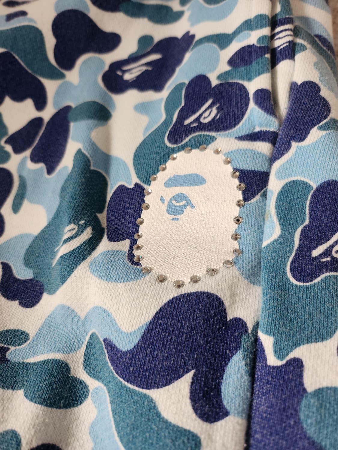 베이프 ABC카모 크리스탈 블루 팬츠 상품이미지3