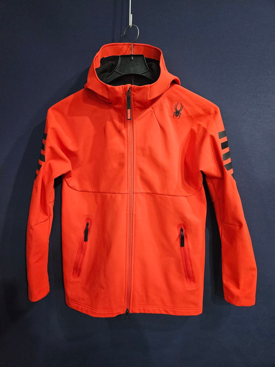 스파이더 레드컬러 남성 슬림핏 95 기모 후드집업 자켓  상품이미지1