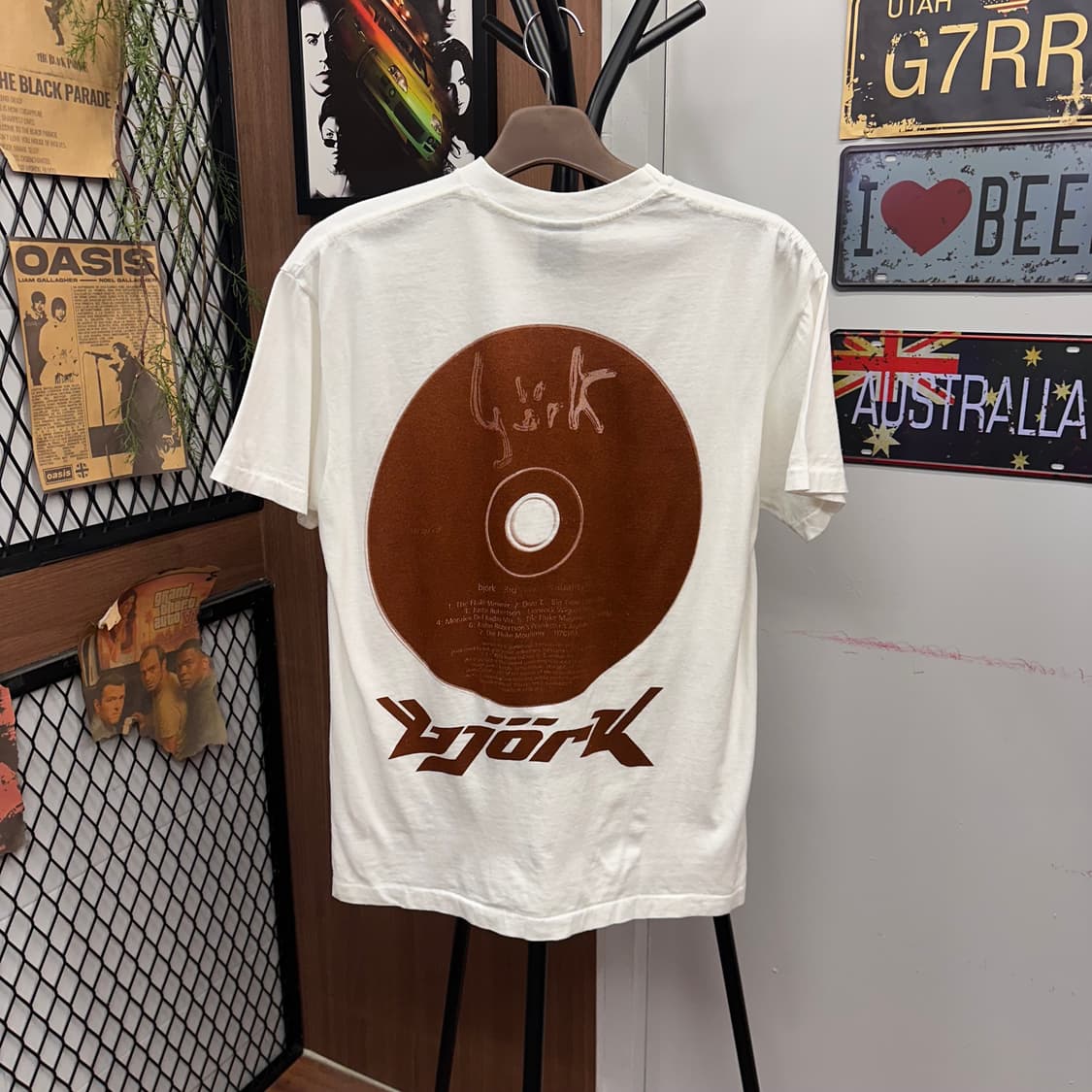 White Bjork Print T-Shirt 상품이미지2