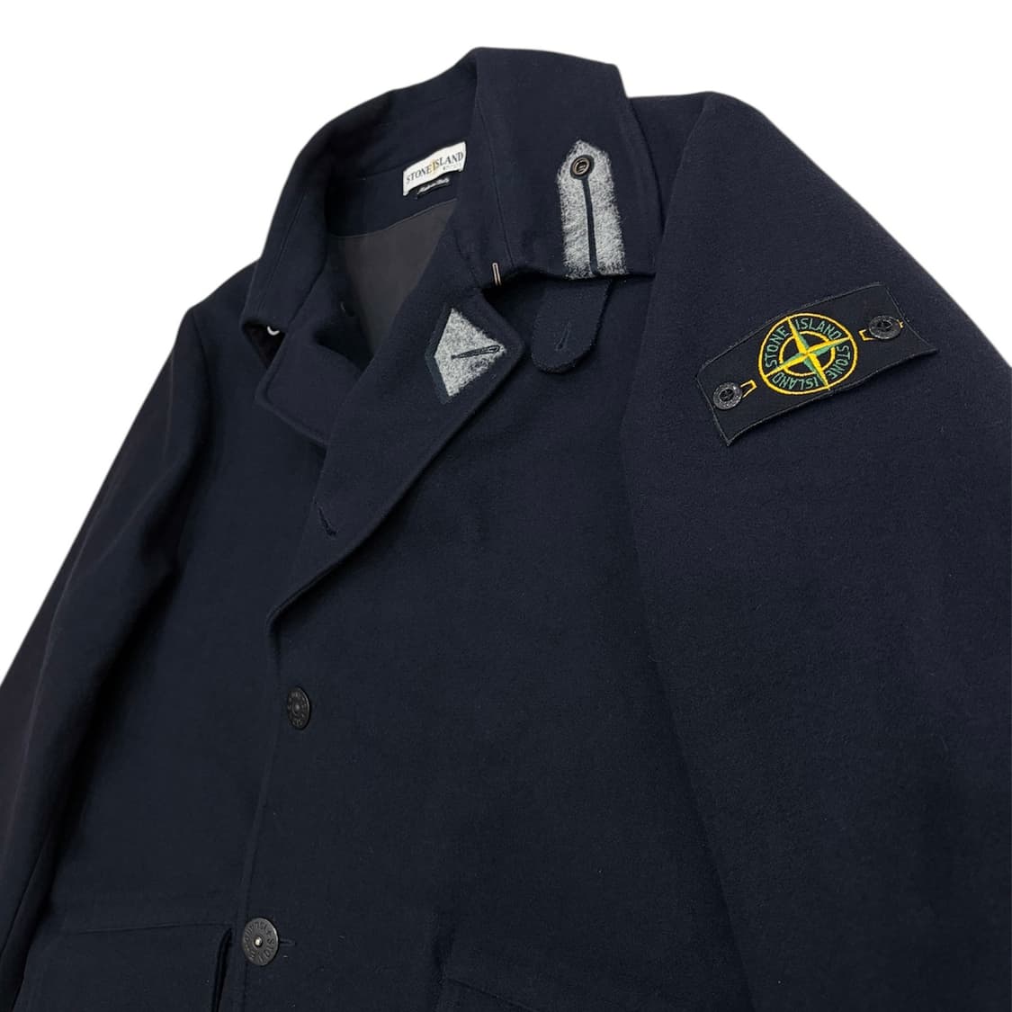 스톤아일랜드 00s 네이비 울 와펜 코트 롱 울 자켓 xl 상품이미지3