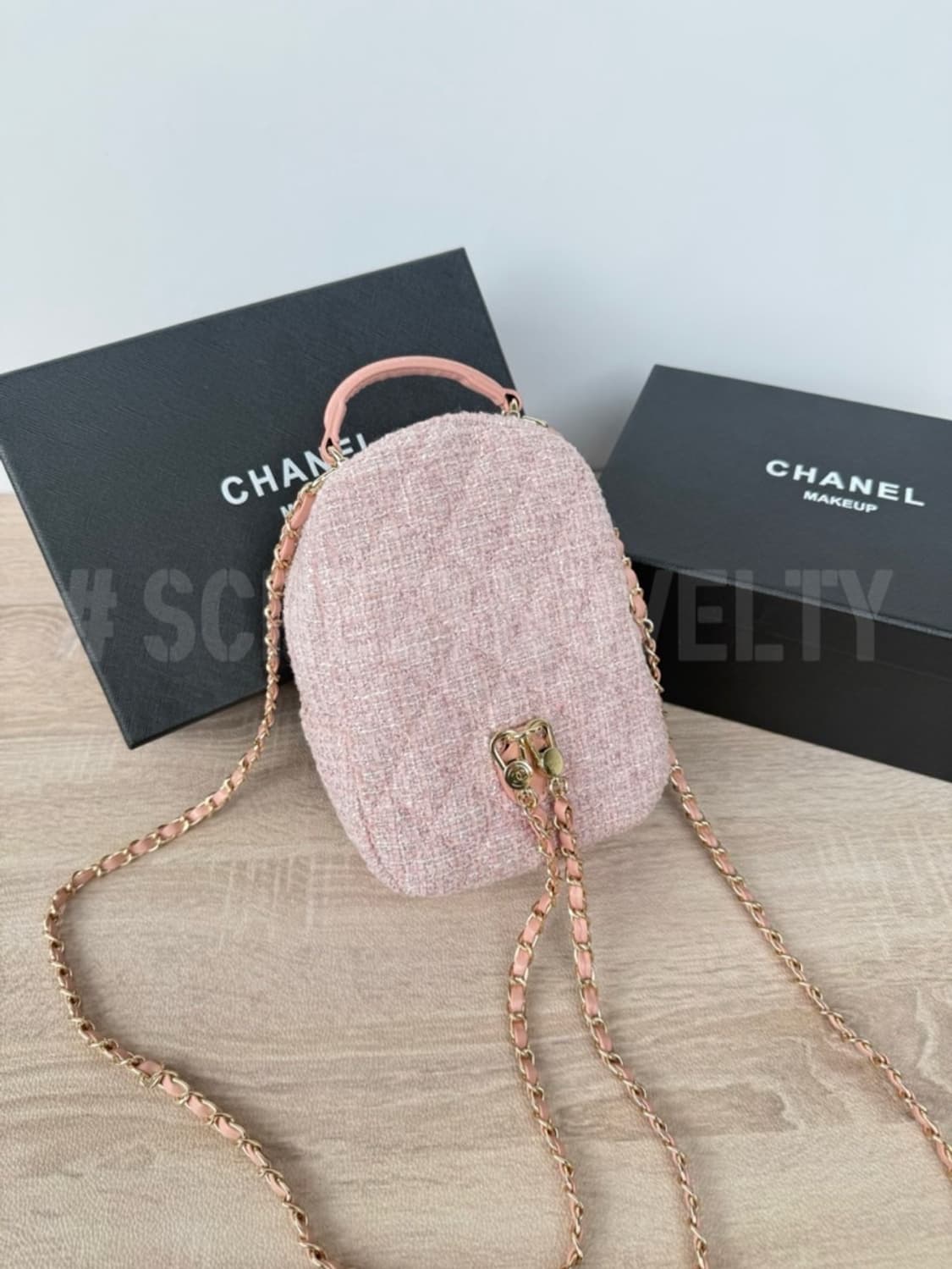 샤넬뷰티 트위드 미니백팩 핑크 기프트 백 상품이미지6