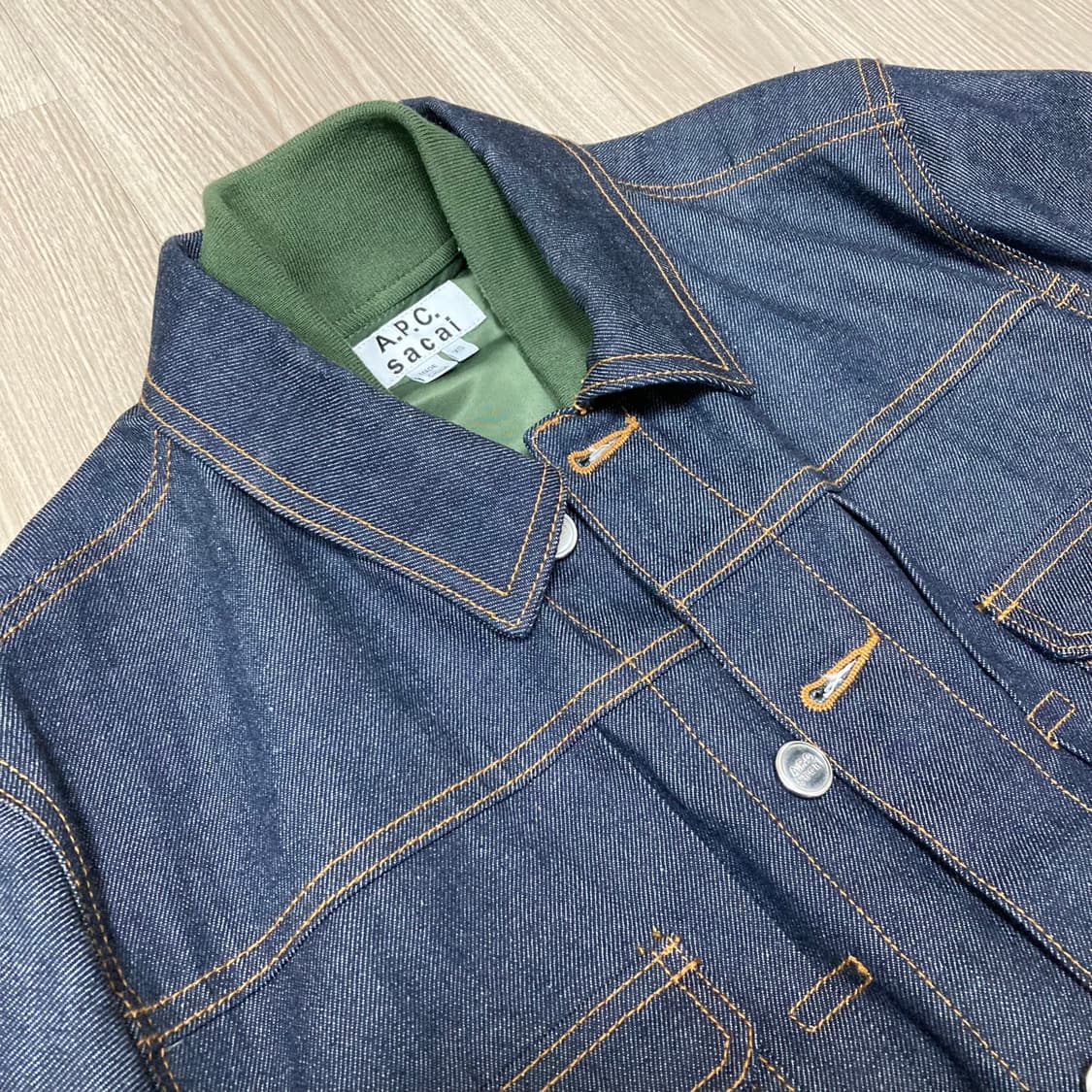 [xs]사카이 x 아페쎄21ss eimi 데님 봄버자켓 상품이미지4