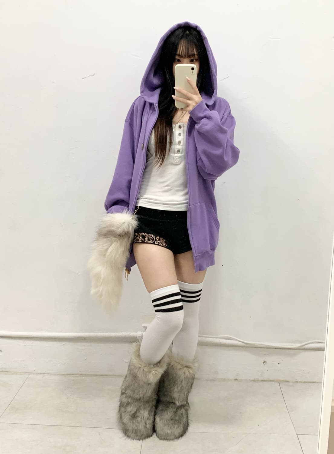 [RADY] 라디 갸루 연보라 투웨이 후드집업 상품이미지2