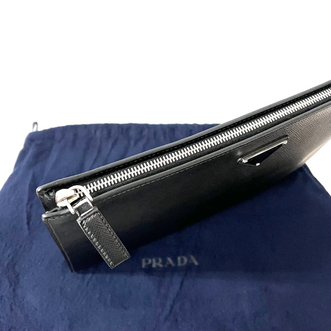 [S급/정품] 프라다 사피아노 클러치 백 블랙 가방 상품이미지5