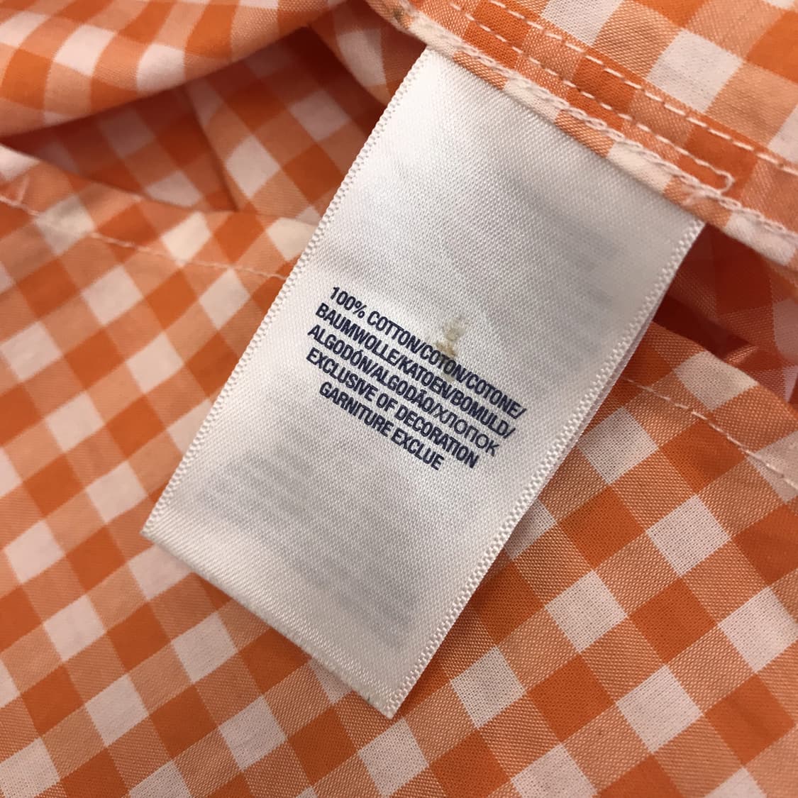 폴로 랄프로렌 오렌지 깅엄체크셔츠 [14-16,L 여성55] 상품이미지6