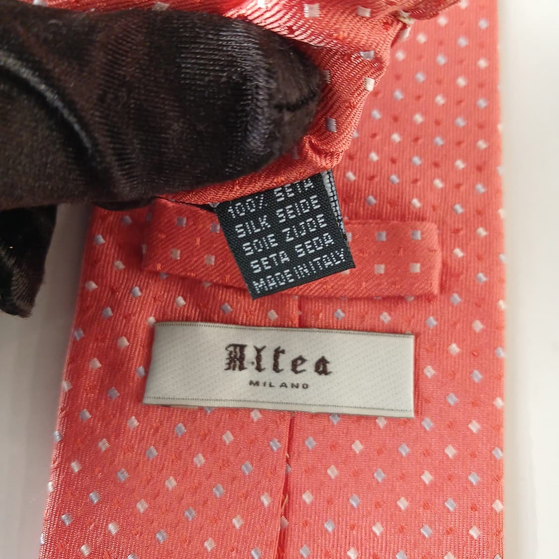 알테아 실크 오렌지 도트 넥타이 8.7cm A+등급 A19532
 상품이미지9