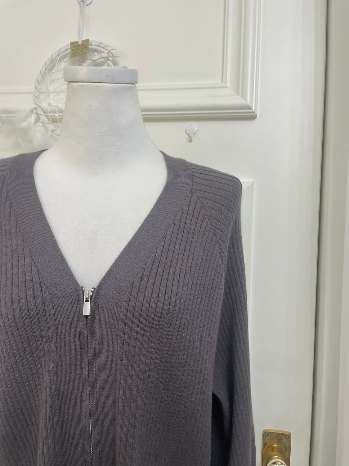 dark charcoal rib reglan basic zip 상품이미지6