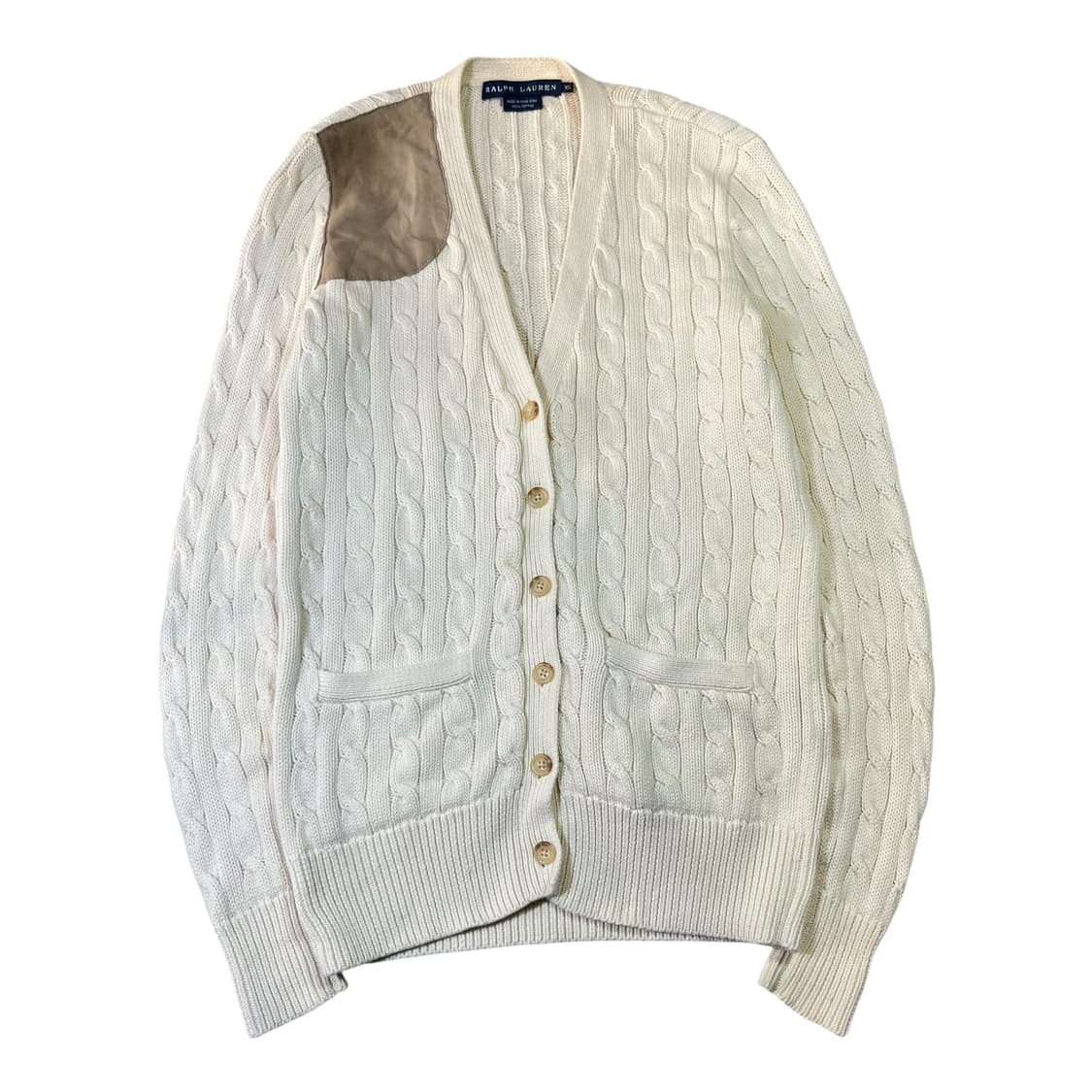 랄프 로렌 숄 스웨이드 케이블 니트 가디건 상품이미지1