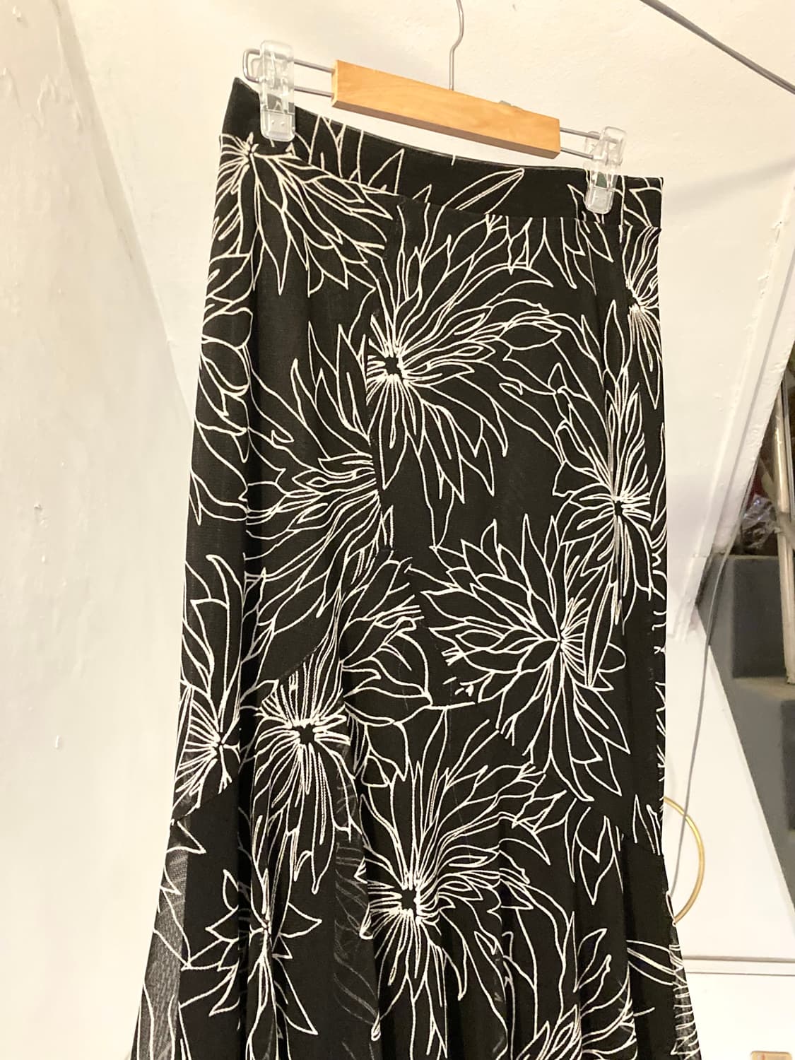 y2k 플라워 스판 미디 스커트 상품이미지2