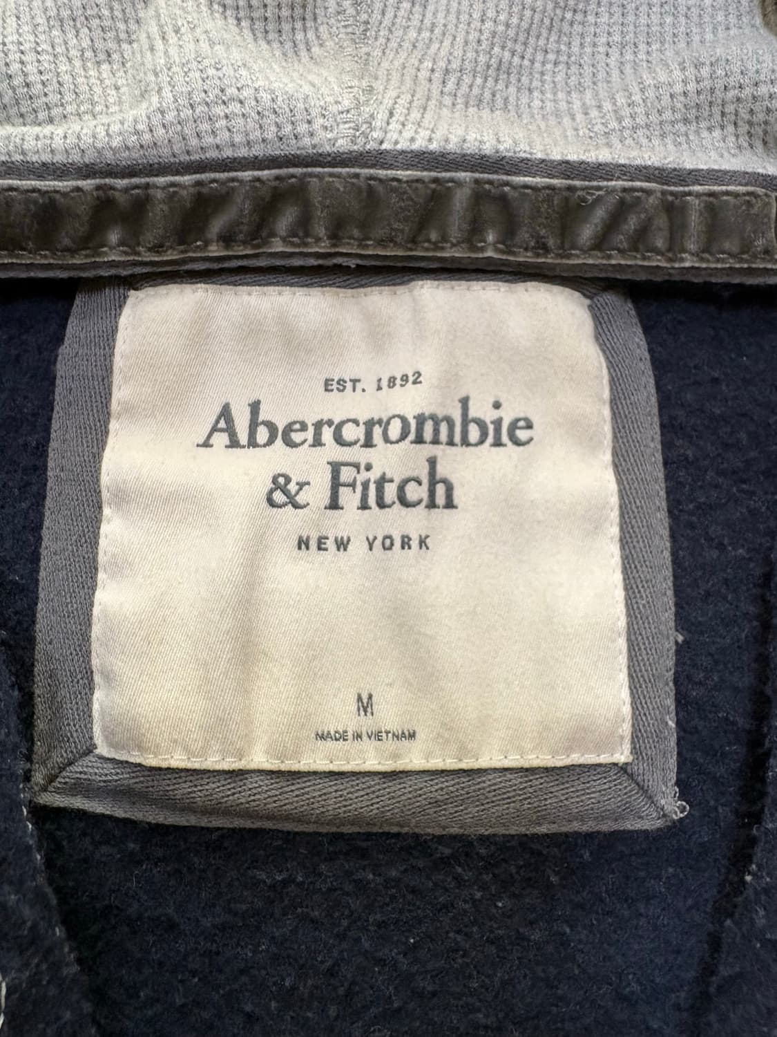 아베크롬비 딱붙핏 후드집업 네이비 m 상품이미지2