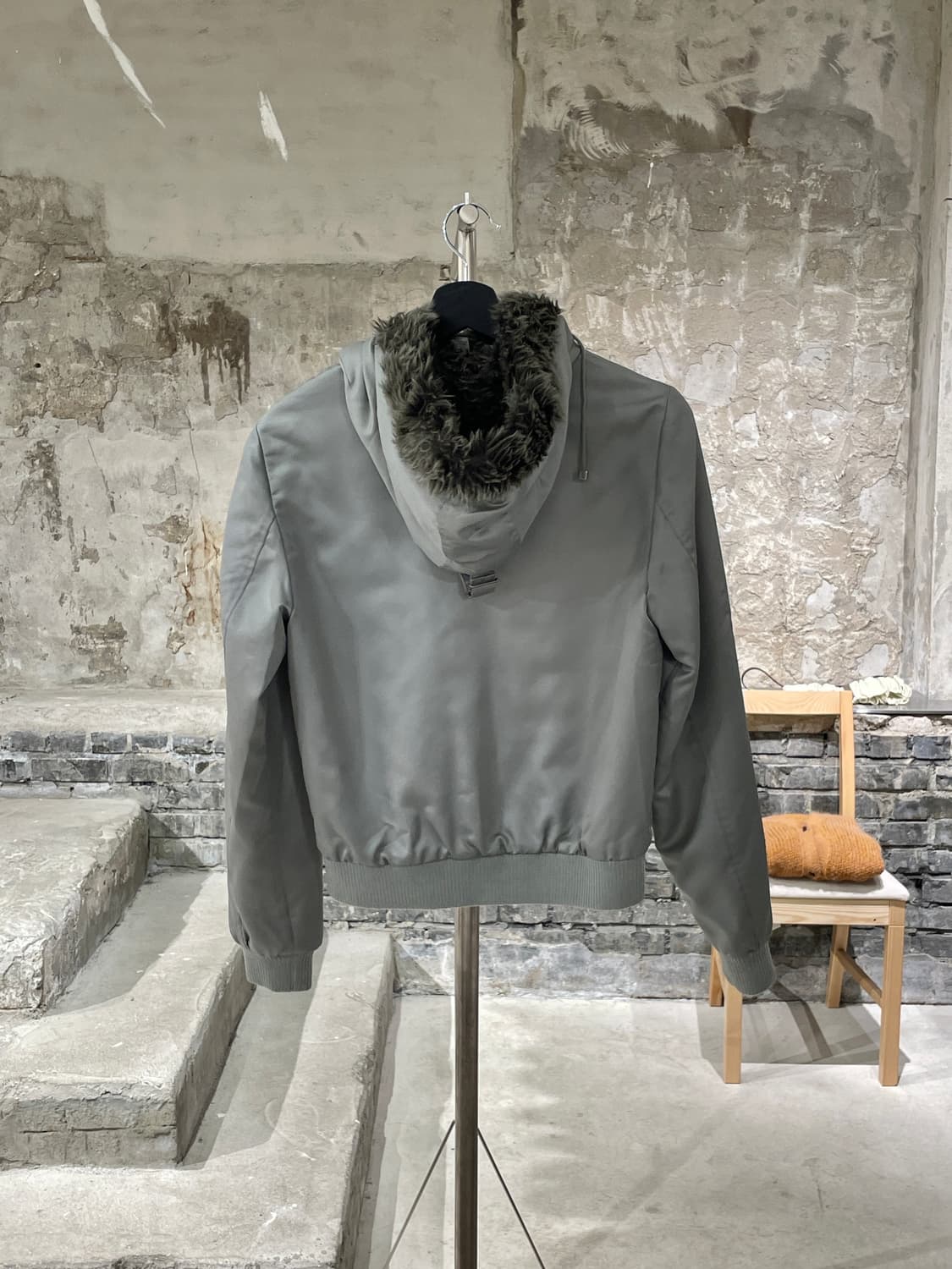 아르마니 익스체인지 실버 퍼 트리밍 후디 자켓 상품이미지6