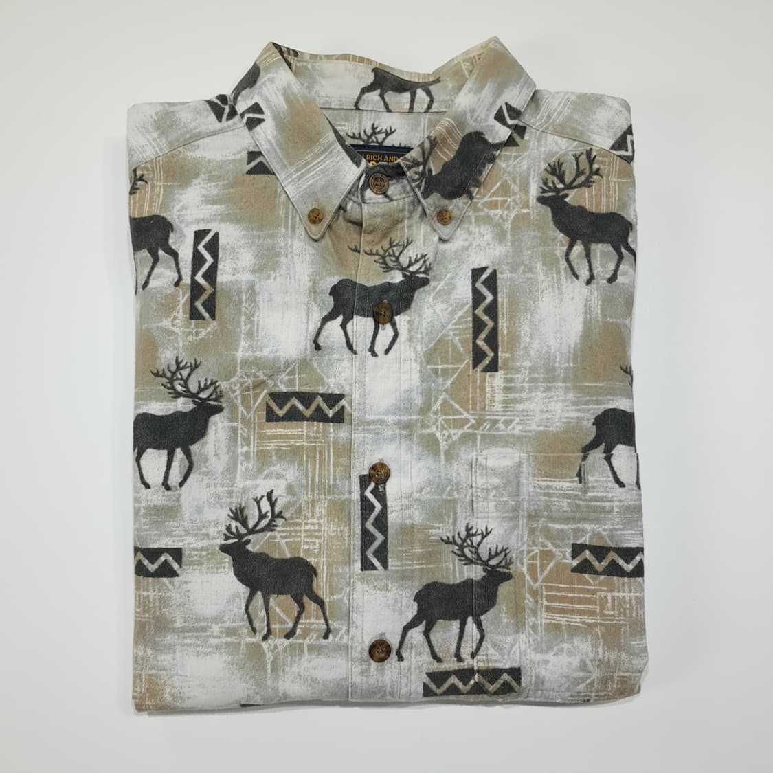 CL407 XL 울리치 00s 코튼 헌팅 플란넬 베이지 셔츠 남방 상품이미지8