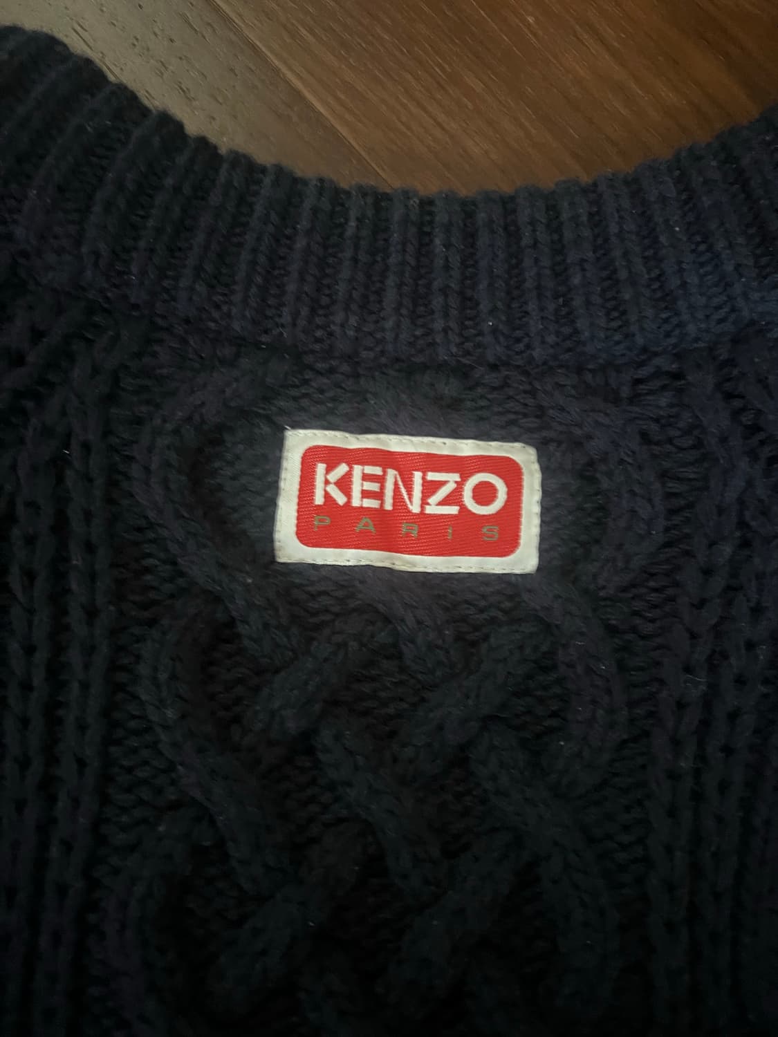 정품 KENZO 겐조 케이블 네이비 가디건 (M) 상품이미지3