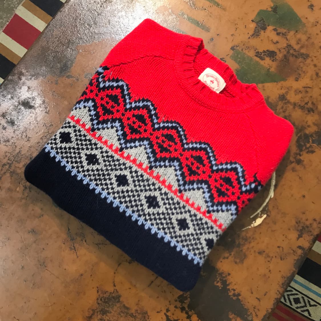 브룩스브라더스 노르딕 패턴 울 스웨터 남성 102 105 여성 프리사이즈 상품이미지1