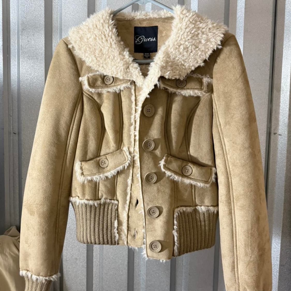 Y2k Guess suede faux fur jacket 상품이미지2