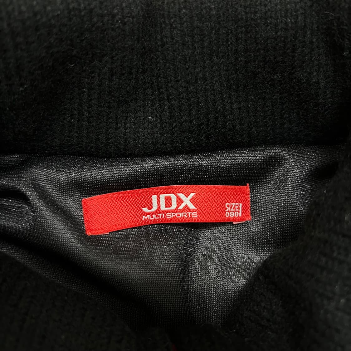 JDX 여성 골프웨어 니트 배색 경량패딩 점퍼 [블랙] S/90 상품이미지5