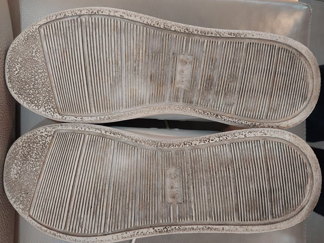 Kid Cudi x APC 아페쎄 스니커즈 레더 화이트 260mm 상품이미지6