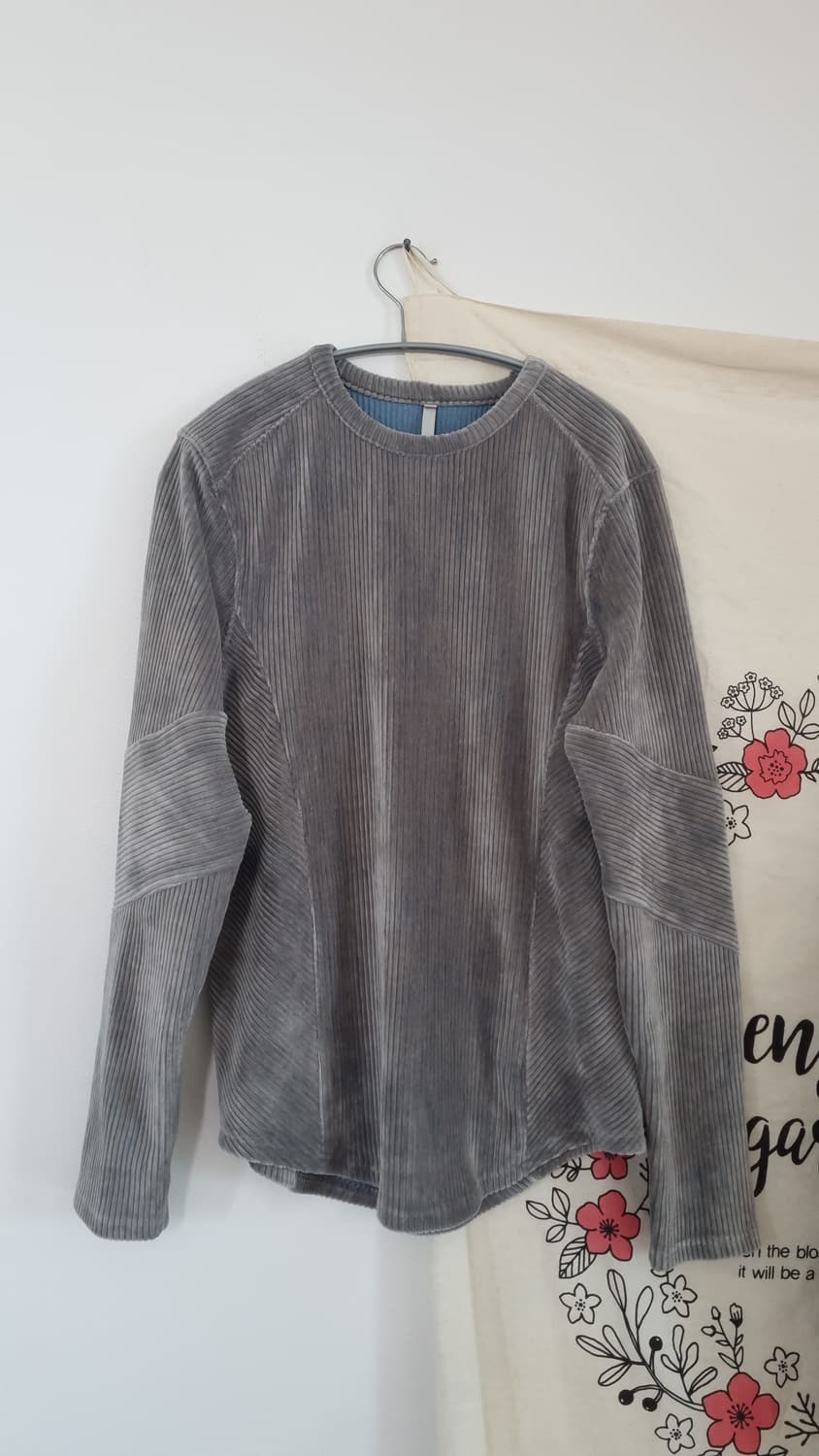 Noirer 투톤 벨벳 리브드 티셔츠 50 상품이미지3