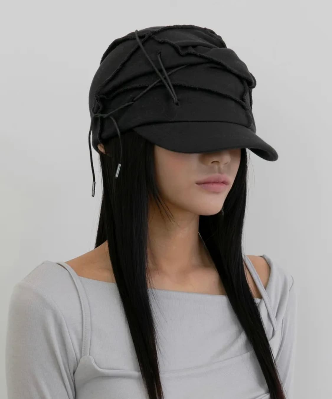플레어업 Soi Draped Cap 블랙 상품이미지3