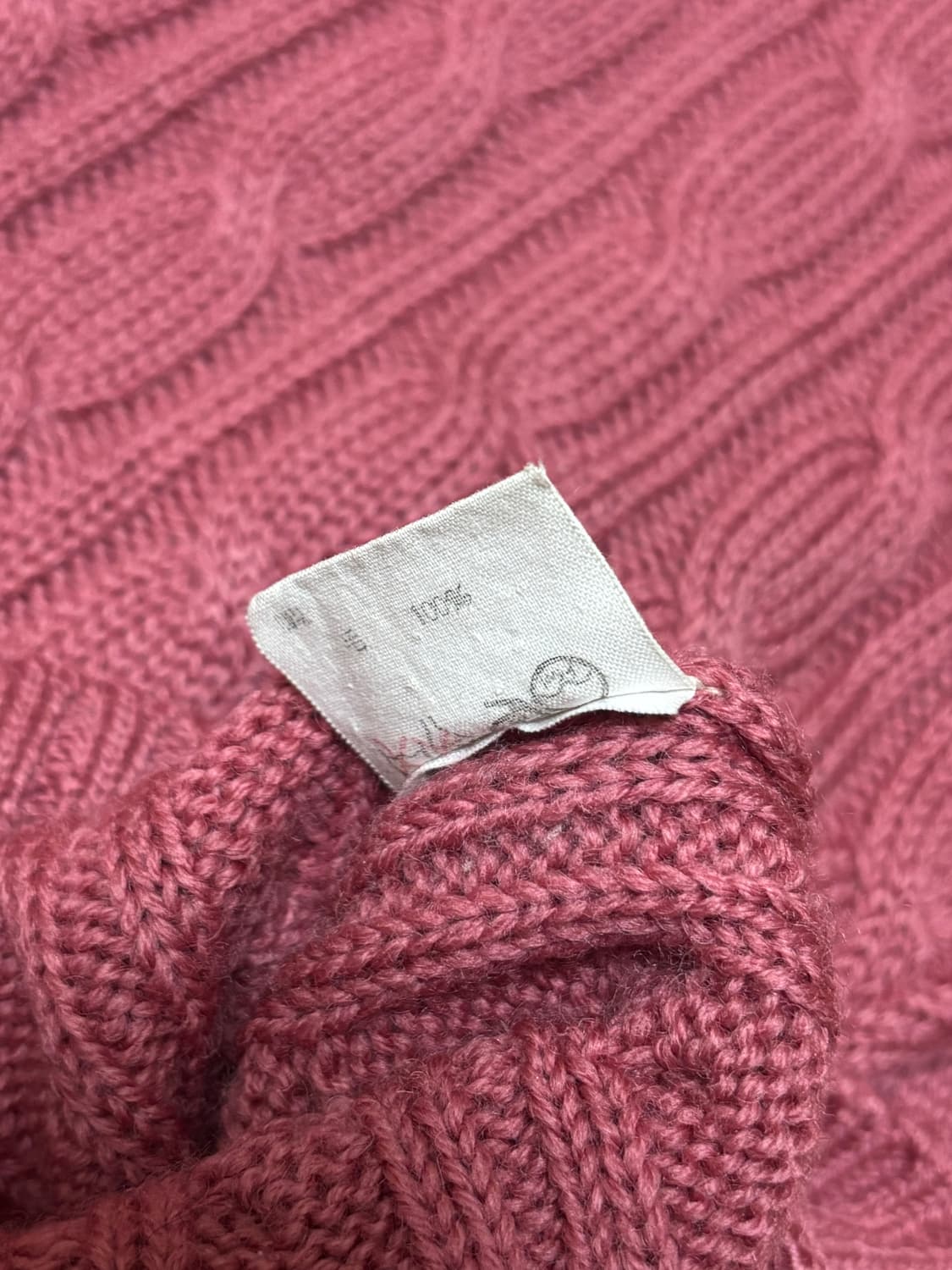 핑크 케이블 니트 상품이미지2