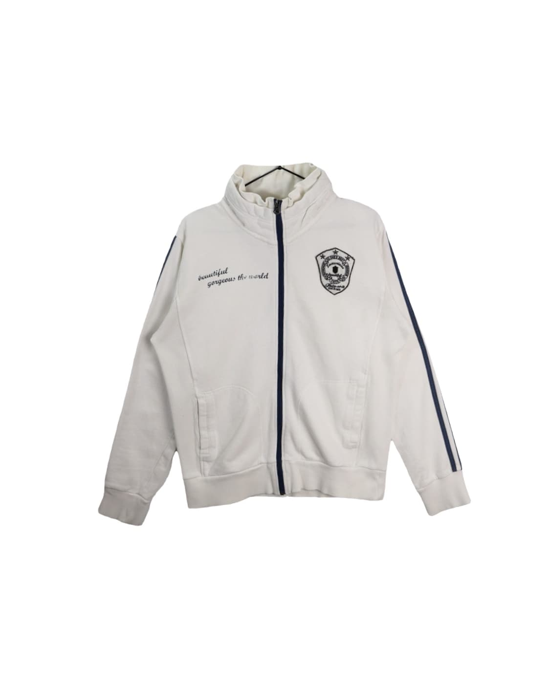 Jpn Kitsch White Cotton Zip Up 상품이미지4