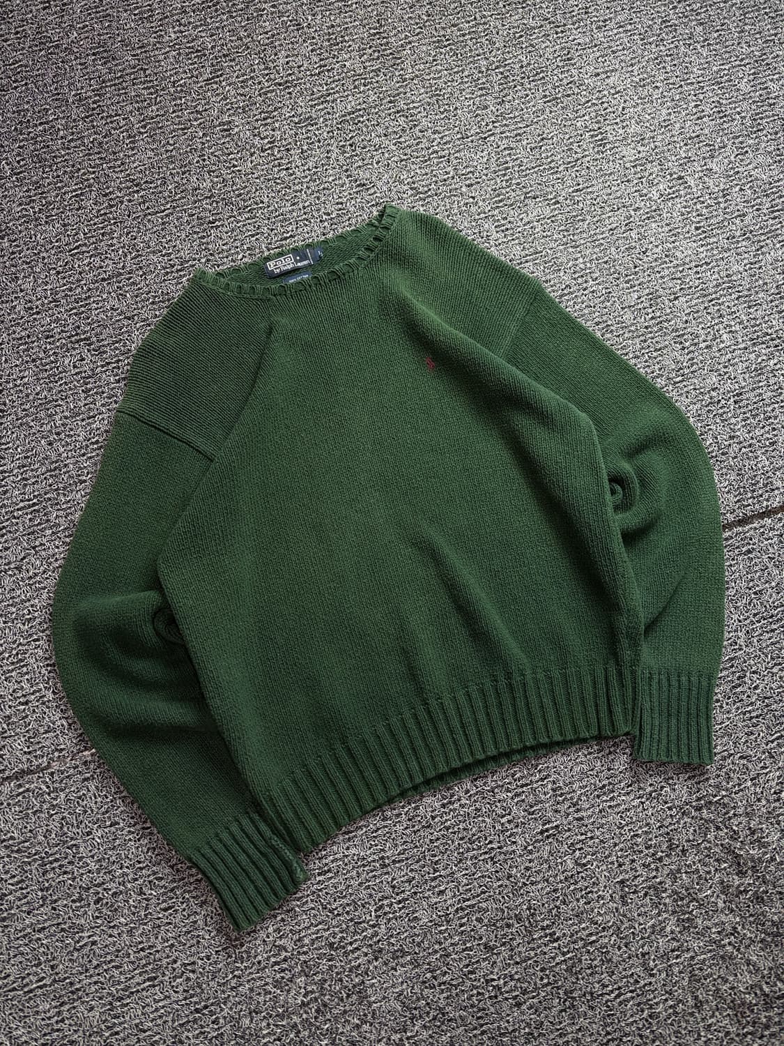 00s 폴로 랄프로렌 아카이브 딥그린 헤비코튼 니트 2321 상품이미지1