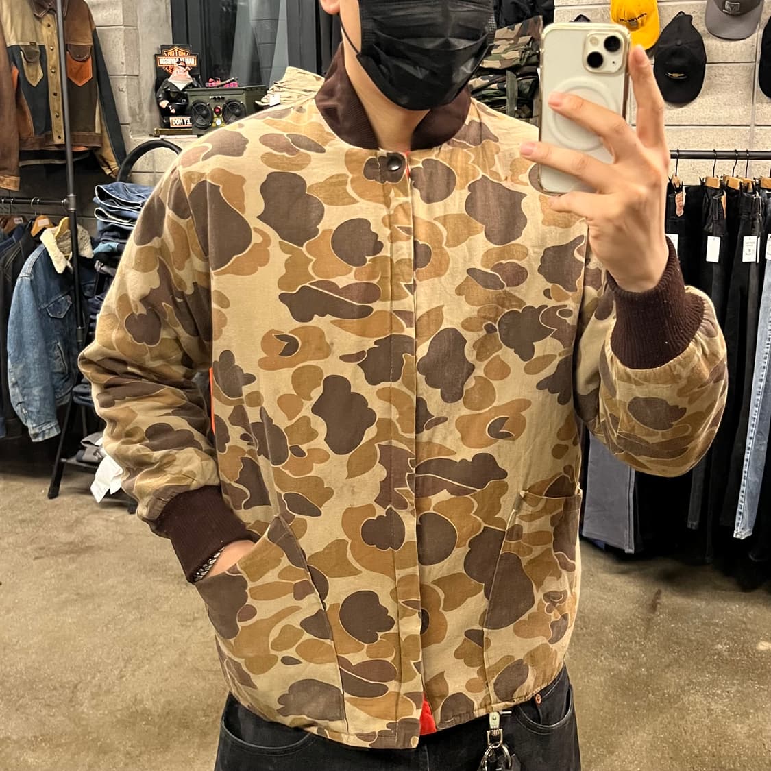 80s 빈티지 덕카모 헌팅 자켓 (100) 상품이미지8