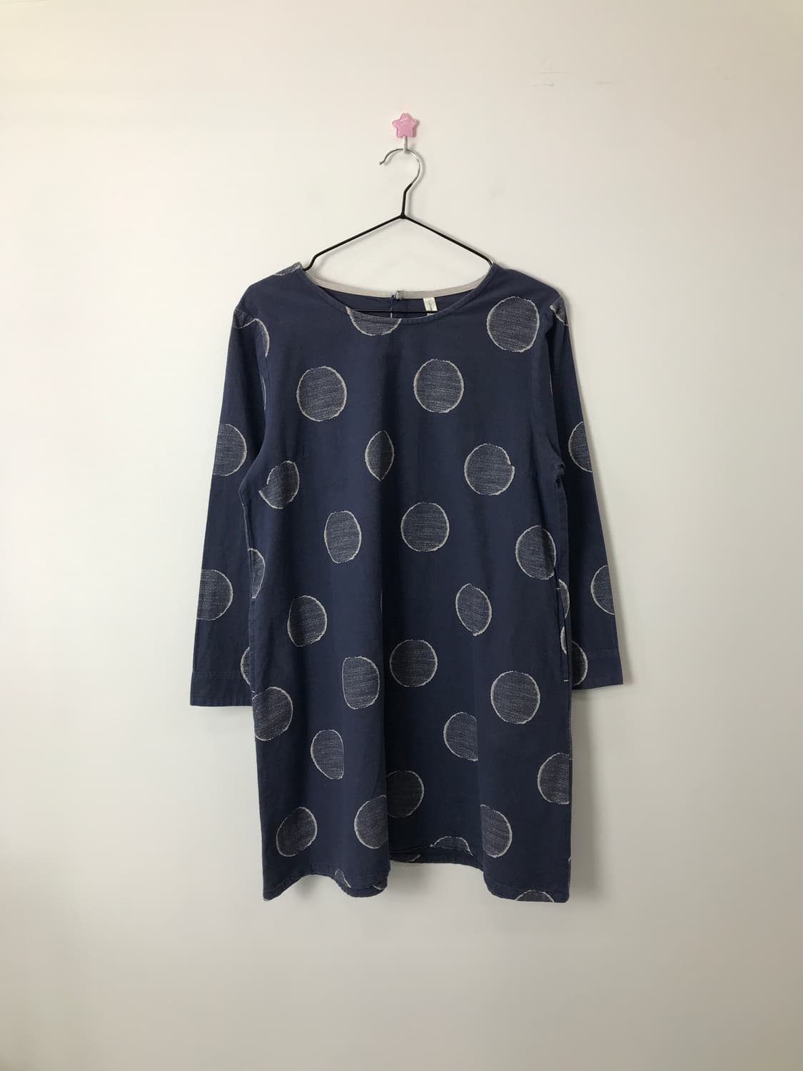 Jpn Navy Polka Dot Cotton Dress 상품이미지3
