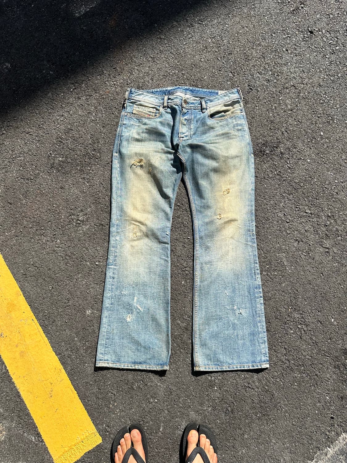 00’s Diesel zatiny repair boots denim 상품이미지4