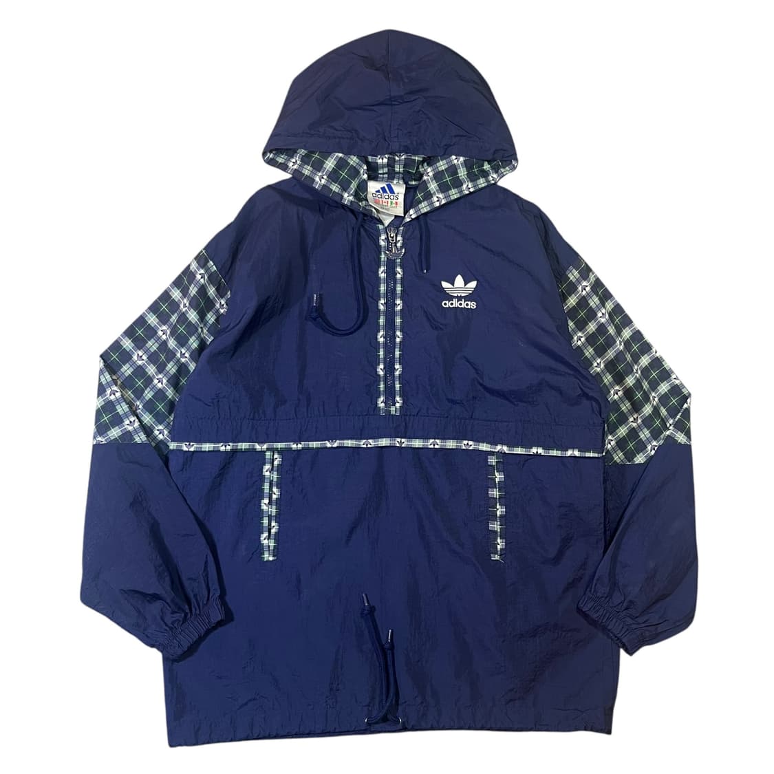 아디다스 올드스쿨 빅로고 체크 윈드 아노락 상품이미지1