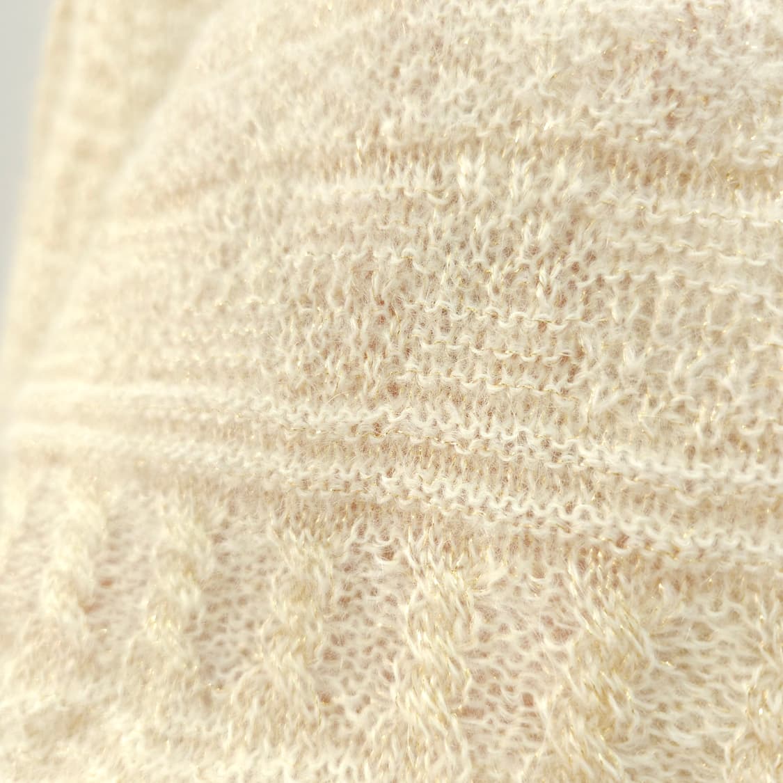 아이보리 금사 반짝이 짜임 여성 루즈핏 니트 상품이미지9