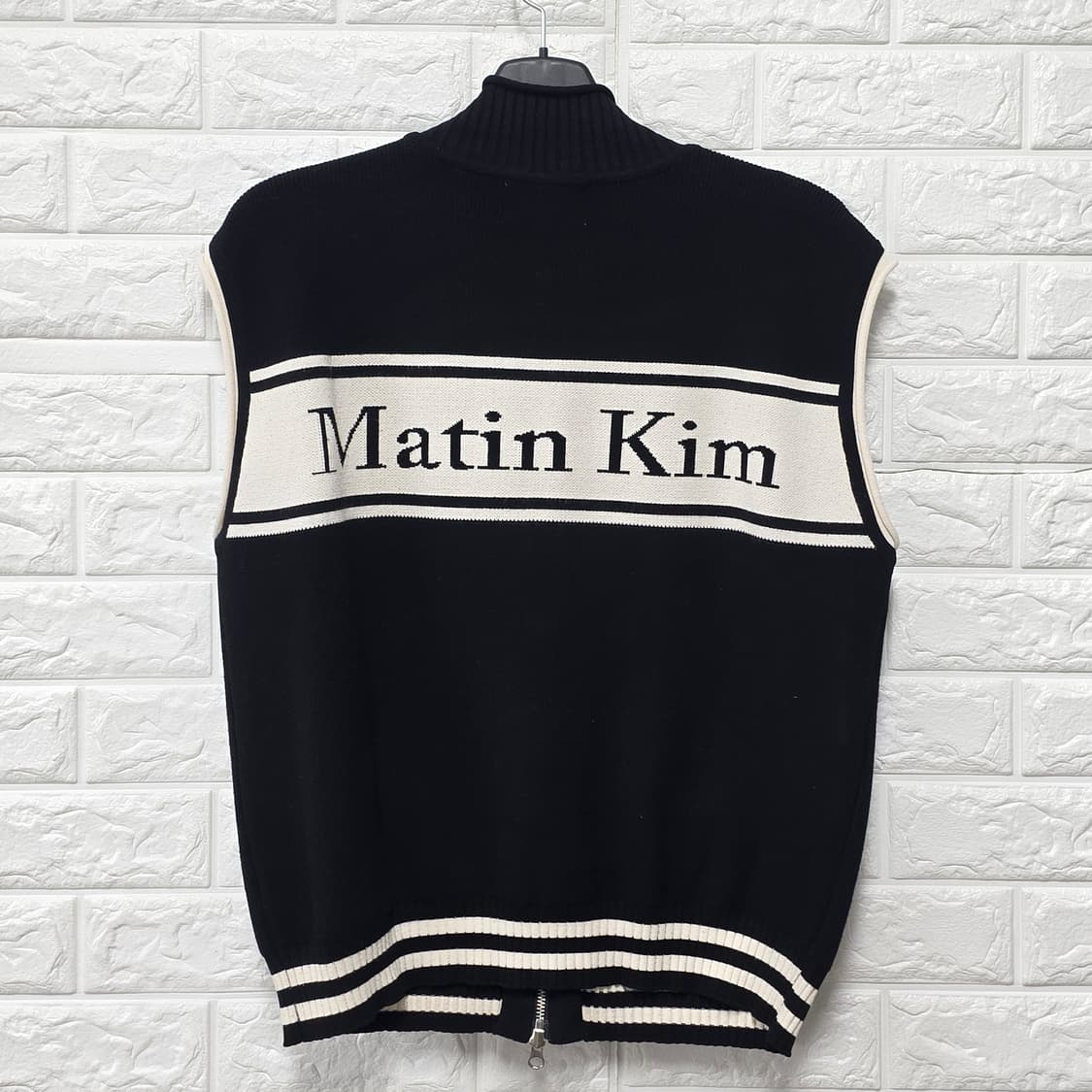 택포_ 마뗑킴 스트라이프 니트 베스트 L 상품이미지4