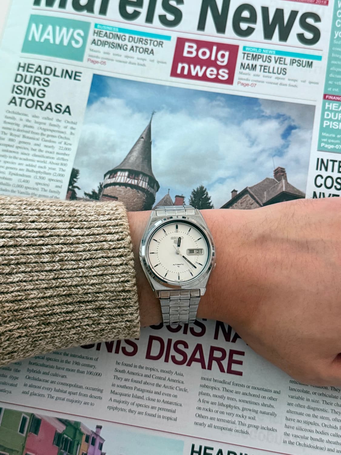Seiko 세이코 5 Automatic White Diel 상품이미지7