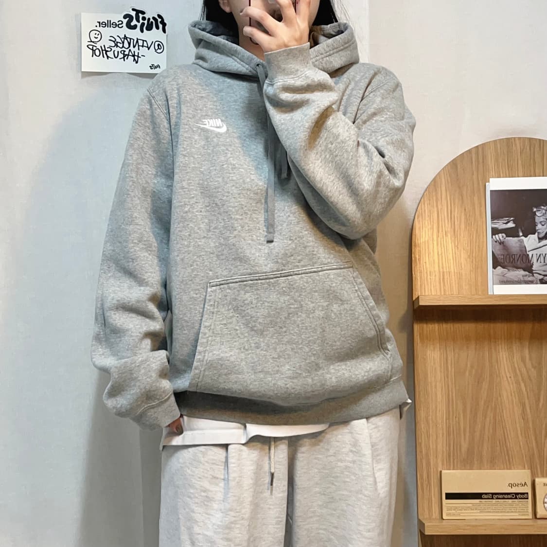 [정품] 나이키 그레이 푸츄라 후드티 [ XL ] 상품이미지1