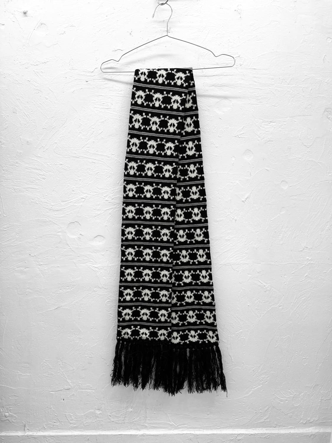 JPN 스컬 니트 머플러 상품이미지3