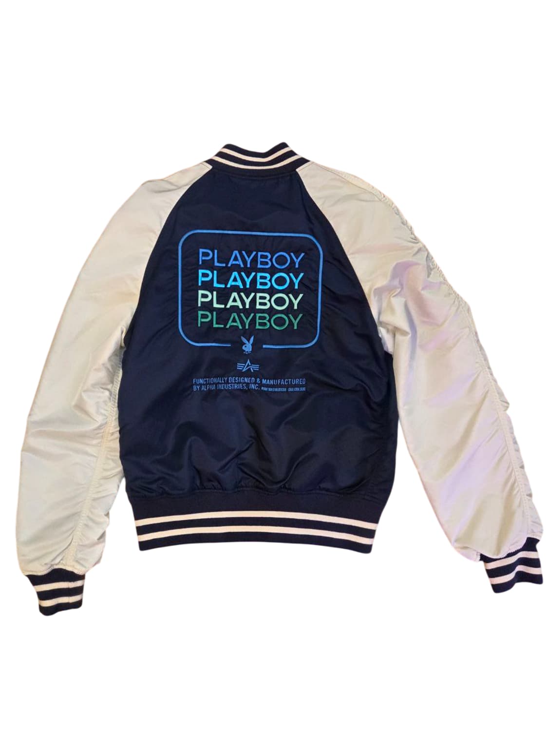 플레이보이 x 알파인더스트리 멀티 스택 봄버 자켓 블루 상품이미지2