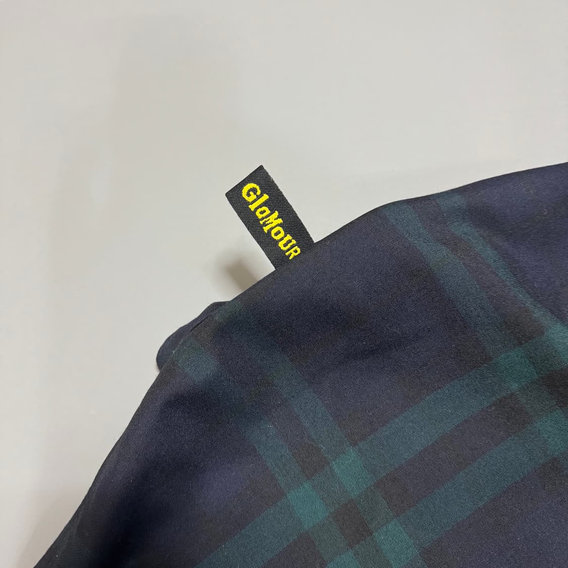 히스테릭글래머 네이비 그린 믹스컬러 체크 패턴 집업 하프 코트 자켓 상품이미지8