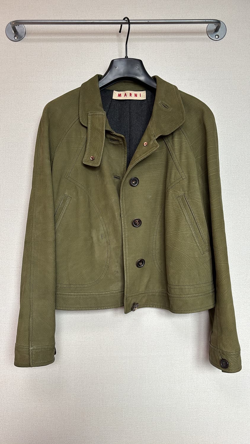 Calfskin High Neck Jacket 상품이미지3