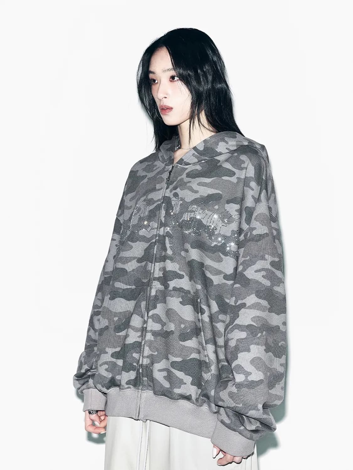 yeel 와이이이엘 카모 집업 후디 오버사이즈 카모 상품이미지2