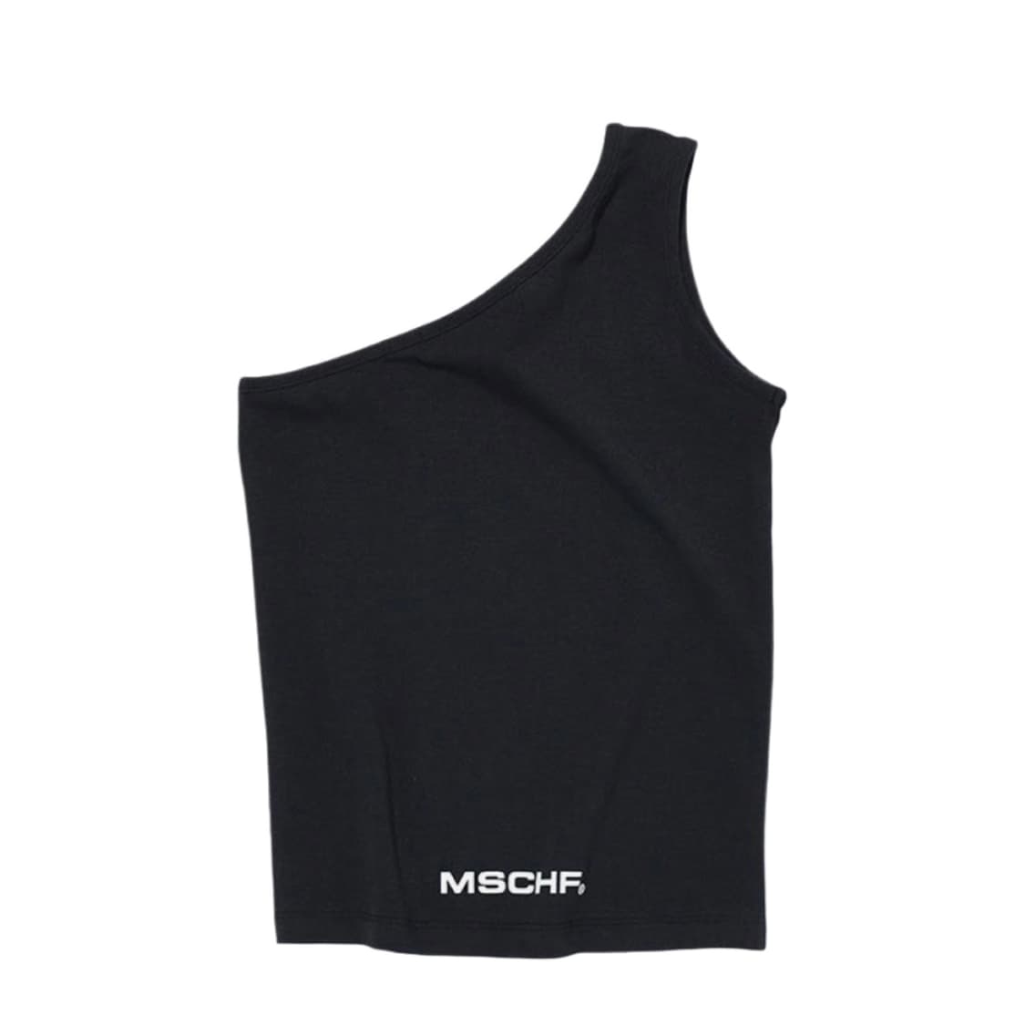 미스치프 롬버스 원 숄더 탑 블랙 상품이미지2