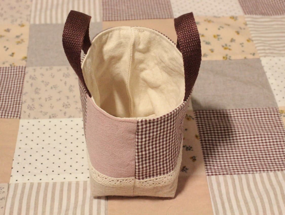 핸드메이드 패치워크 파우치 겸 패브릭 바구니 상품이미지7