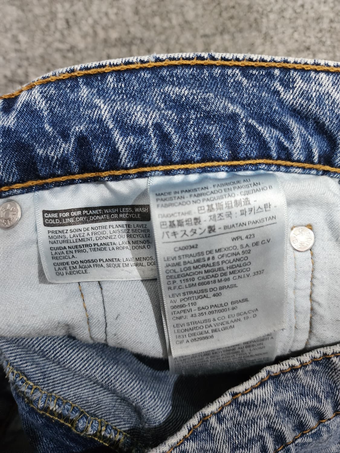 리바이스 511 슬림 패치 와펜 워싱 데님 팬츠 청바지 32x32 상품이미지7