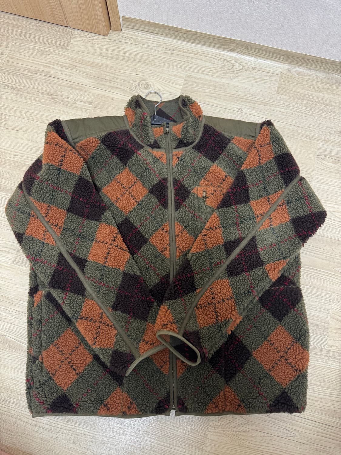 XL RRL 더블알엘 아가일 체크 플리스 후리스 상품이미지1