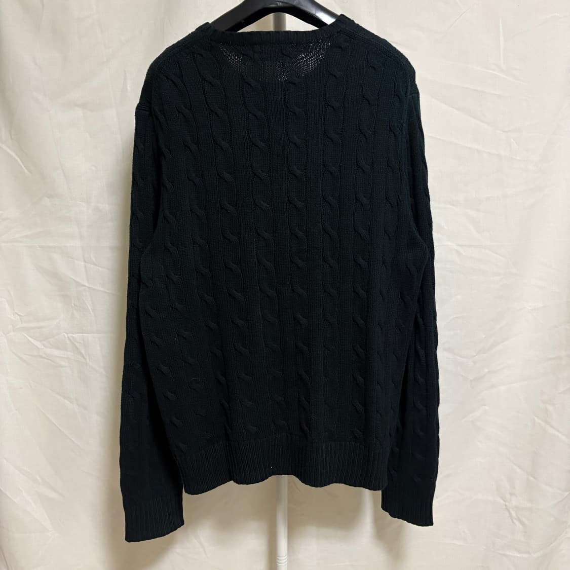 폴로 랄프로렌 코튼 케이블 니트 / 블랙, M 상품이미지7