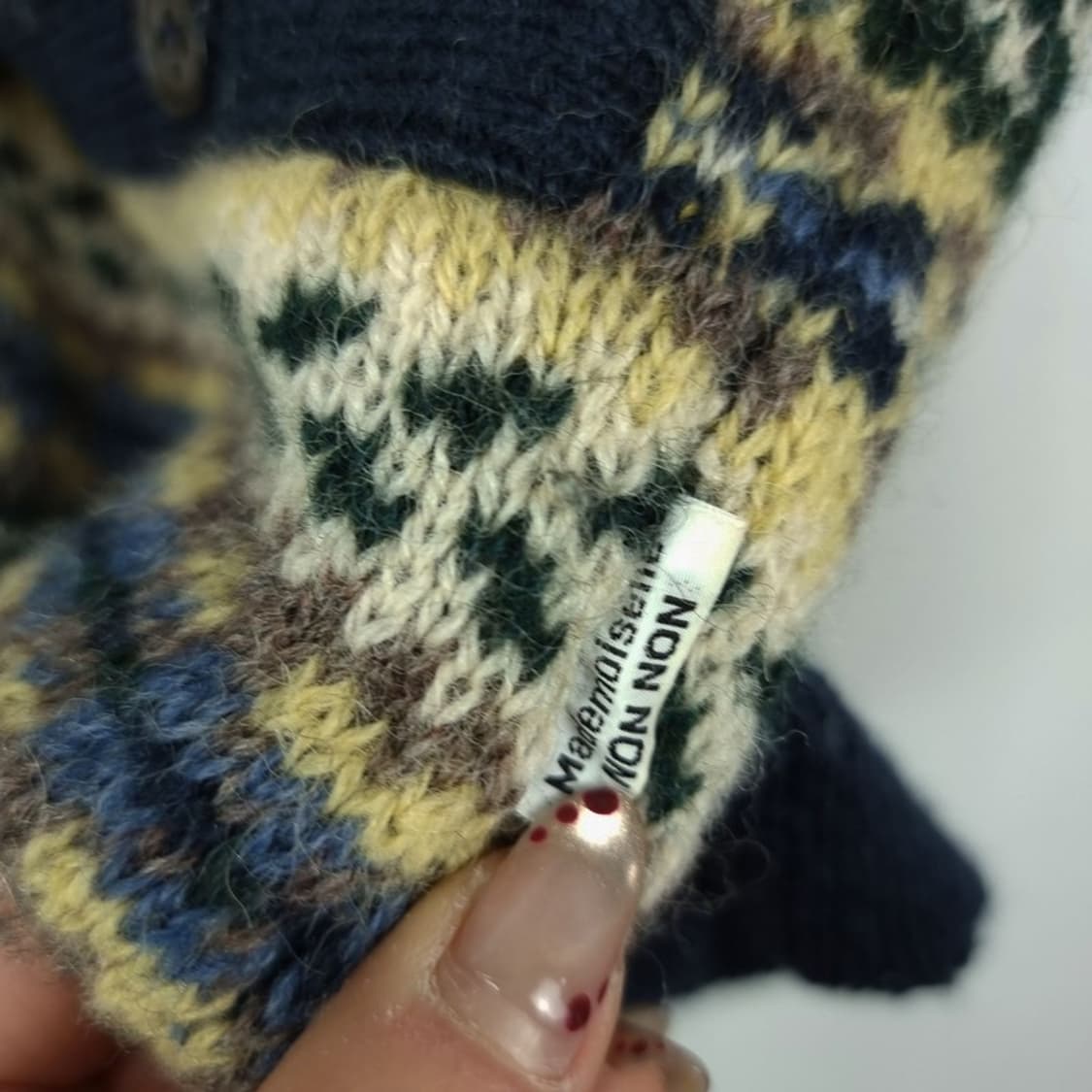 [마드모아젤 논논] 에스닉 패턴 페어아일 니트 베스트 조끼 M19654 상품이미지6