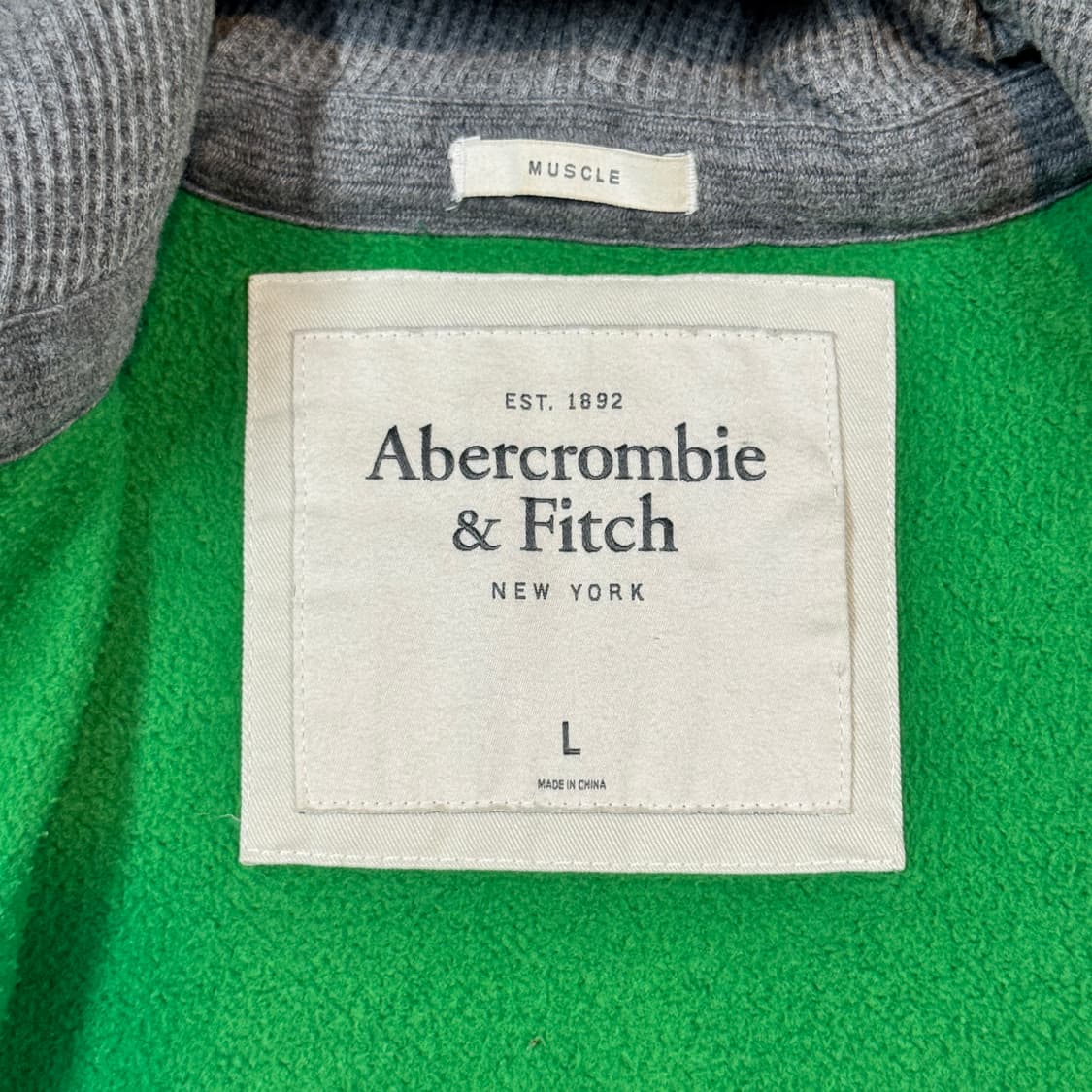 L) 아베크롬비 후드집업 그린 상품이미지7
