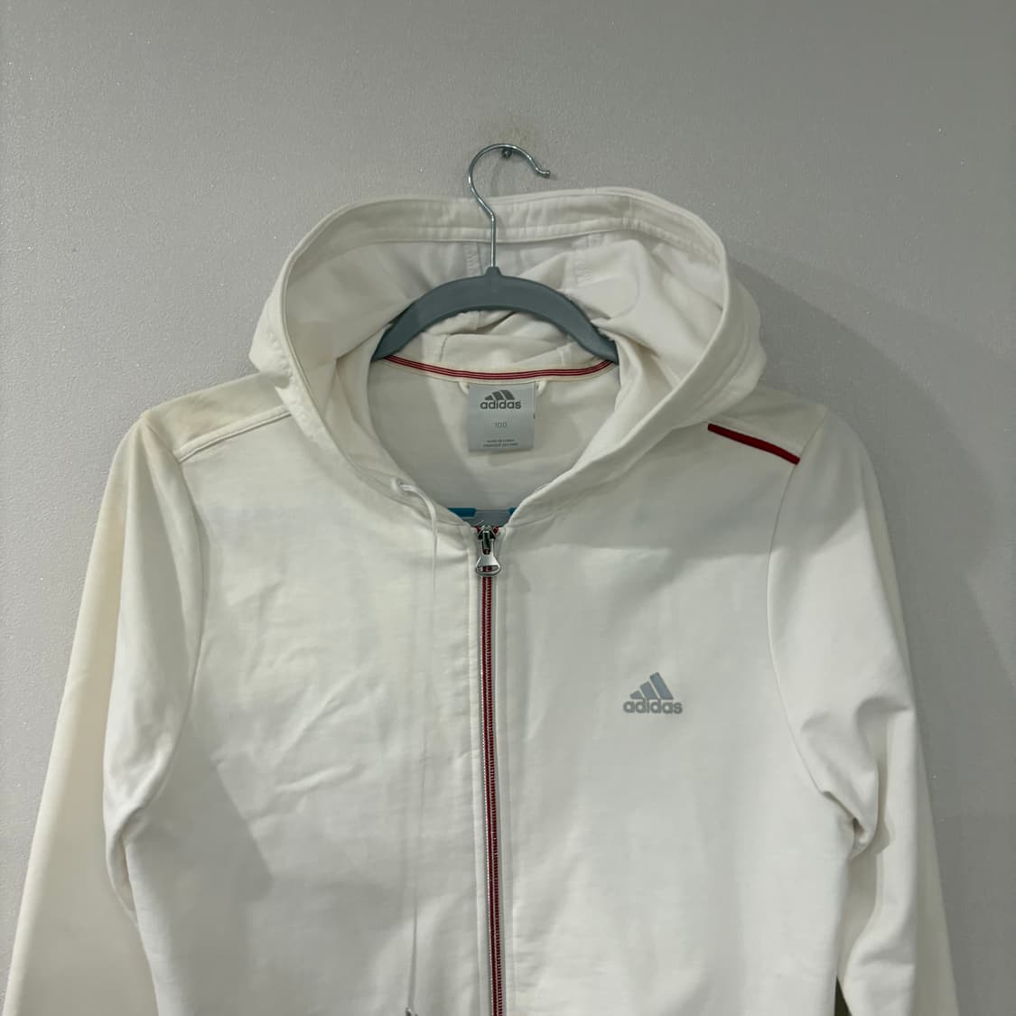 아디다스 화이트 후드집업 여성용 상품이미지4